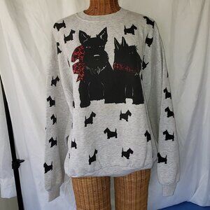 Ladies JERZEES Sweatshirt with Westies Printed on it in Gray - XL